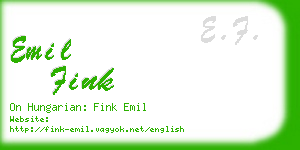 emil fink business card